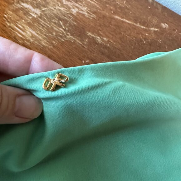 PQ SWIM {NWT} Luna Ruched High Waist Swim Bottom | M | Agave light green w ties - Picture 5 of 8